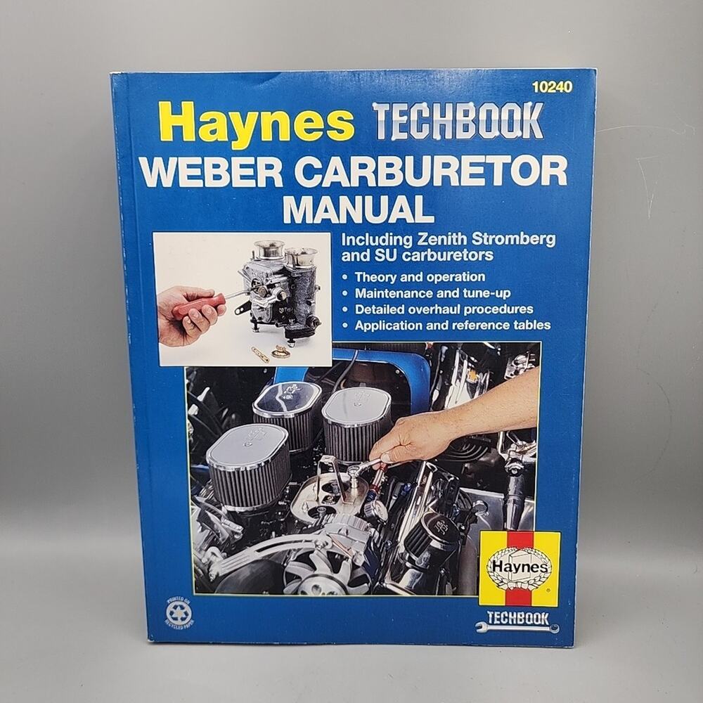 Haynes 10240 Weber Carburetor Techbook Manual Zenith SU Stromberg